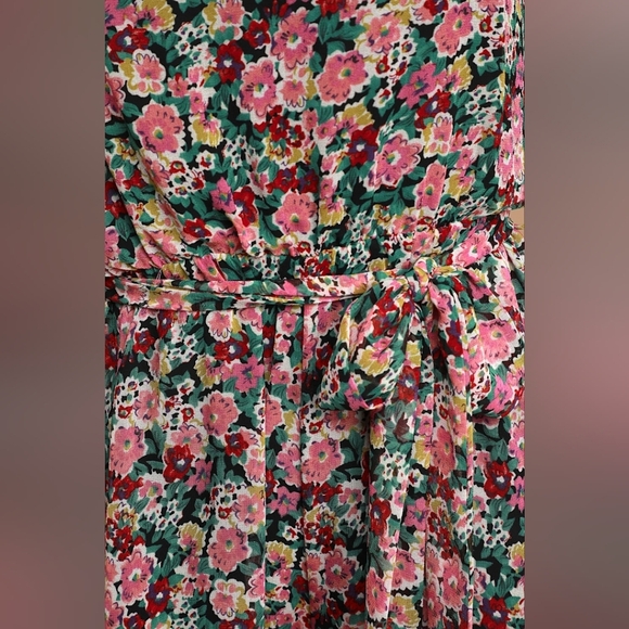 Lulus Flow With Me Black Floral Print Wide-Leg Jumpsuit Size Medium - Picture 7 of 9